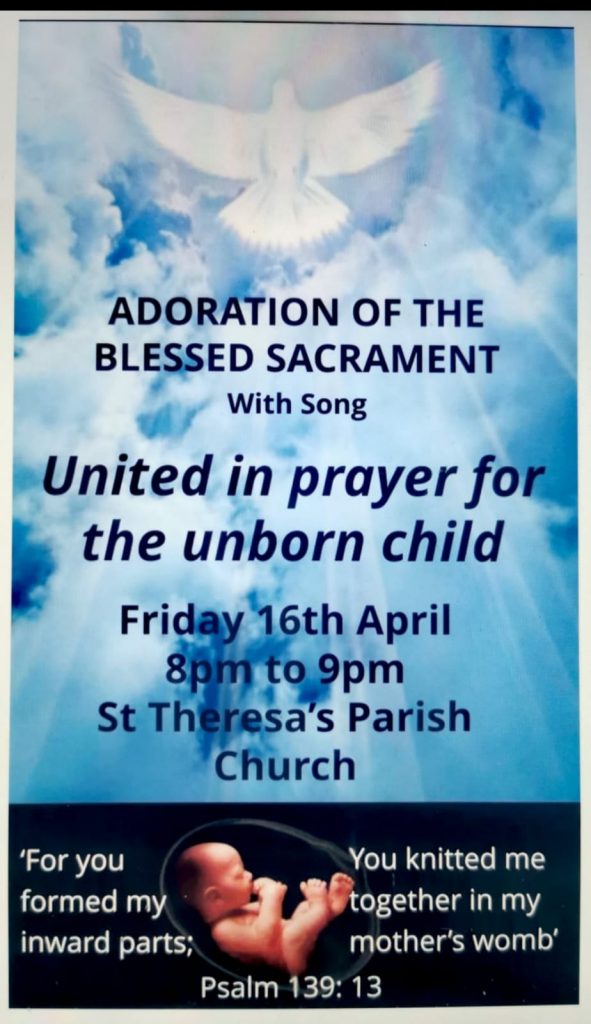 Prayer for the unborn child - Catholic Diocese of Gibraltar